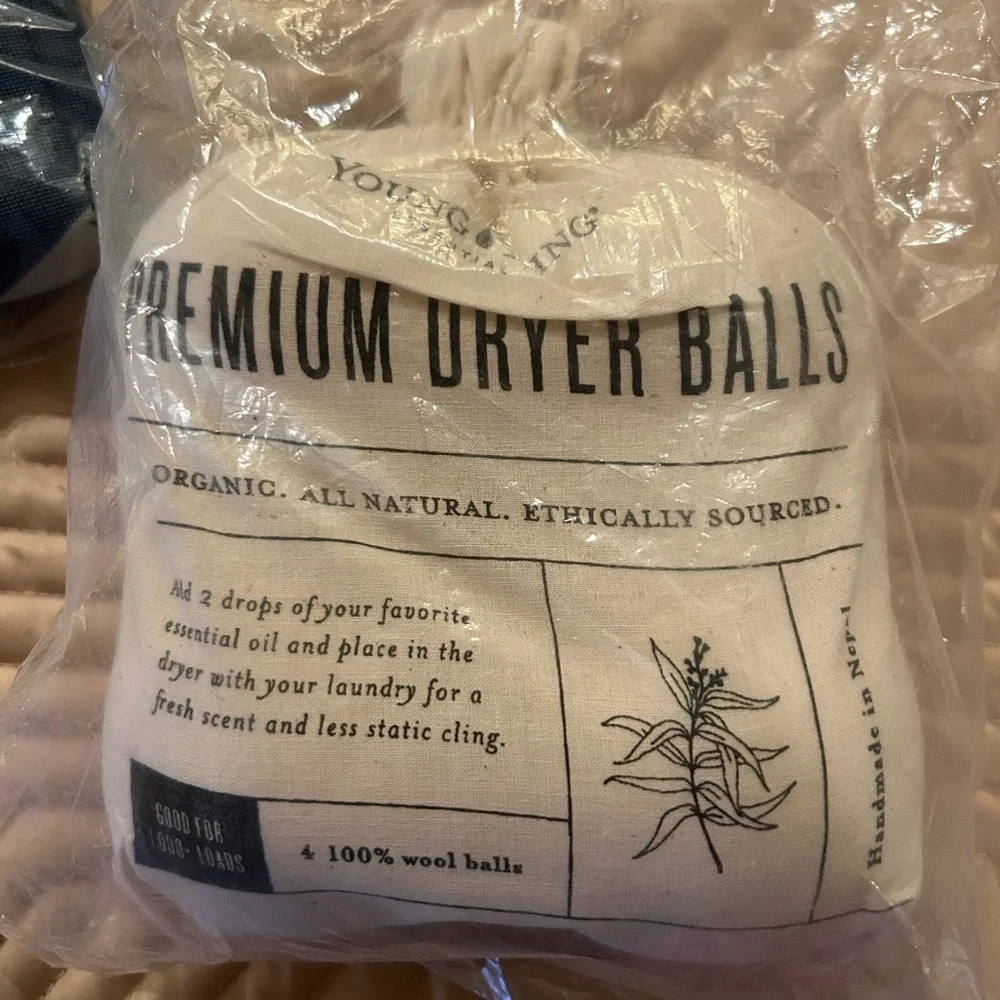 Young Living Travel Pouch, Dryer Balls, & Picnic Blanket all new in bags